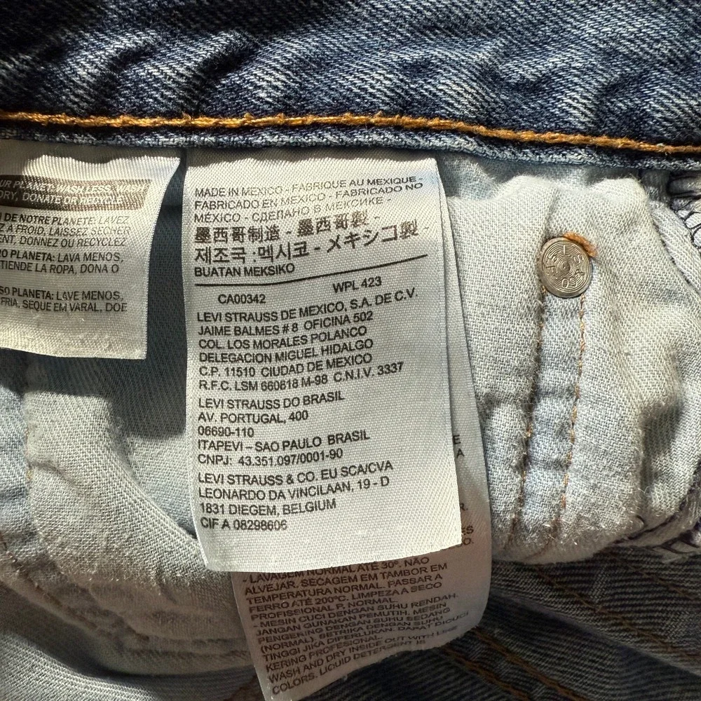 Levis 550 Jeans‎ Mens 36x32 Blue Relaxed Straight Faded Whiskers